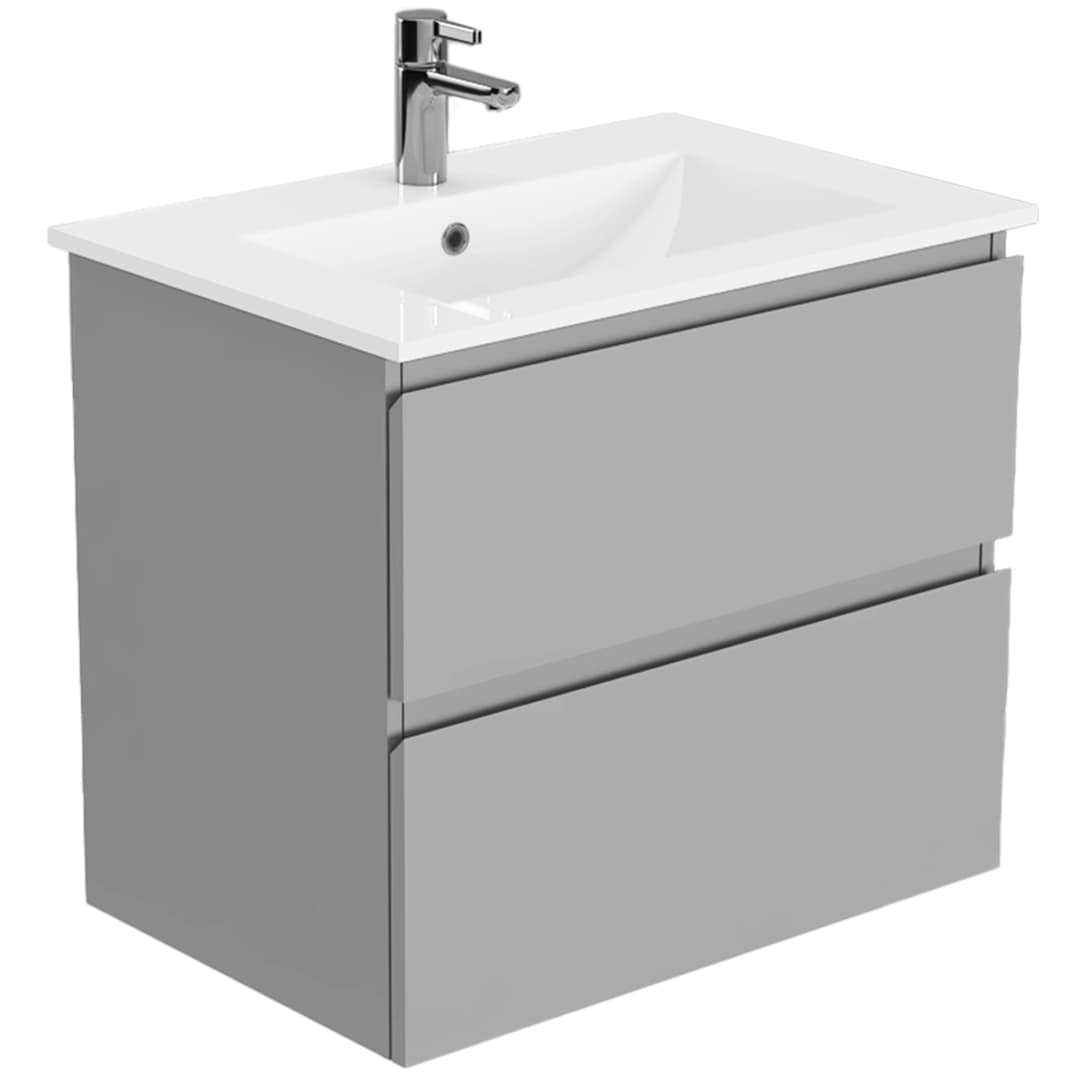Mueble de Baño Delfos con Lavamanos 500x450x600 mm 2 Cajones Thunder Grey Matt