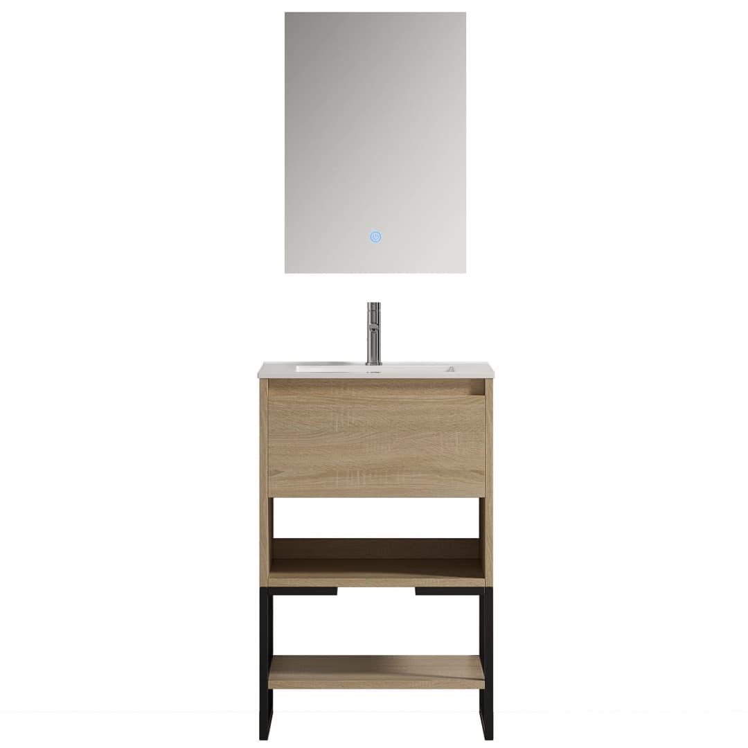 Mueble de Baño Ralf con Lavamanos 500x870x465 mm 1 Cajón y Repisa Miel