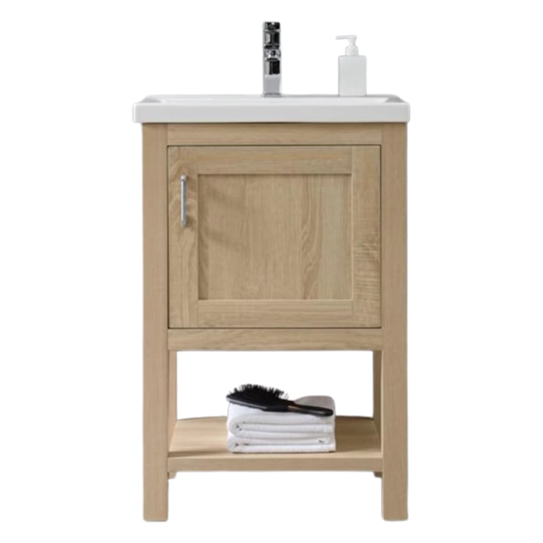 Mueble de Baño Vania con Lavamanos 500x400x850 mm 1 Puerta Y Repisa Caramel