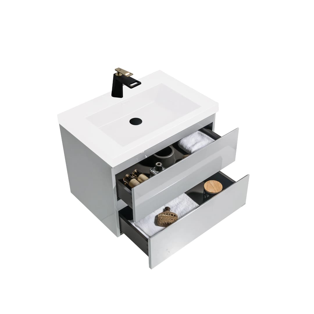 Mueble de Baño City con Lavamanos 700x550x480 mm High Grey Glossy