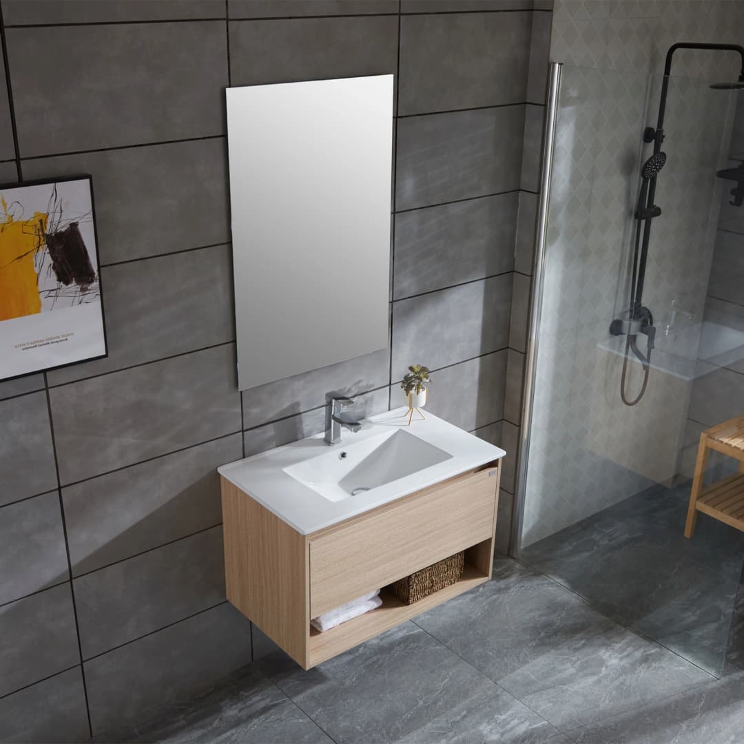 Mueble de Baño Queen con Lavamanos 700 mm 1 Cajón y Repisa Soft