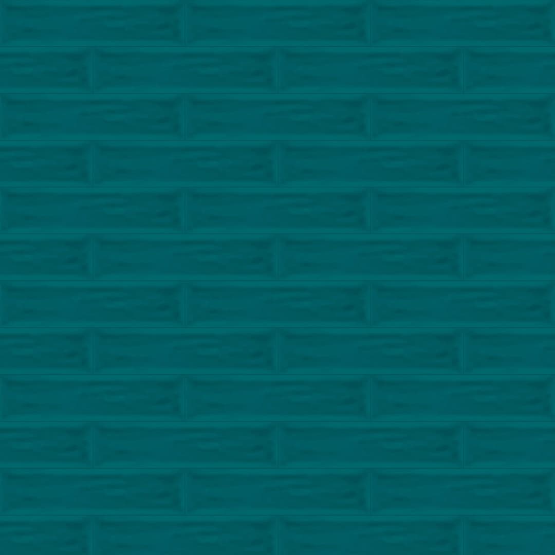 Cerámica Muro Flow Peacock Green Brillante 7.7x30.5 cm