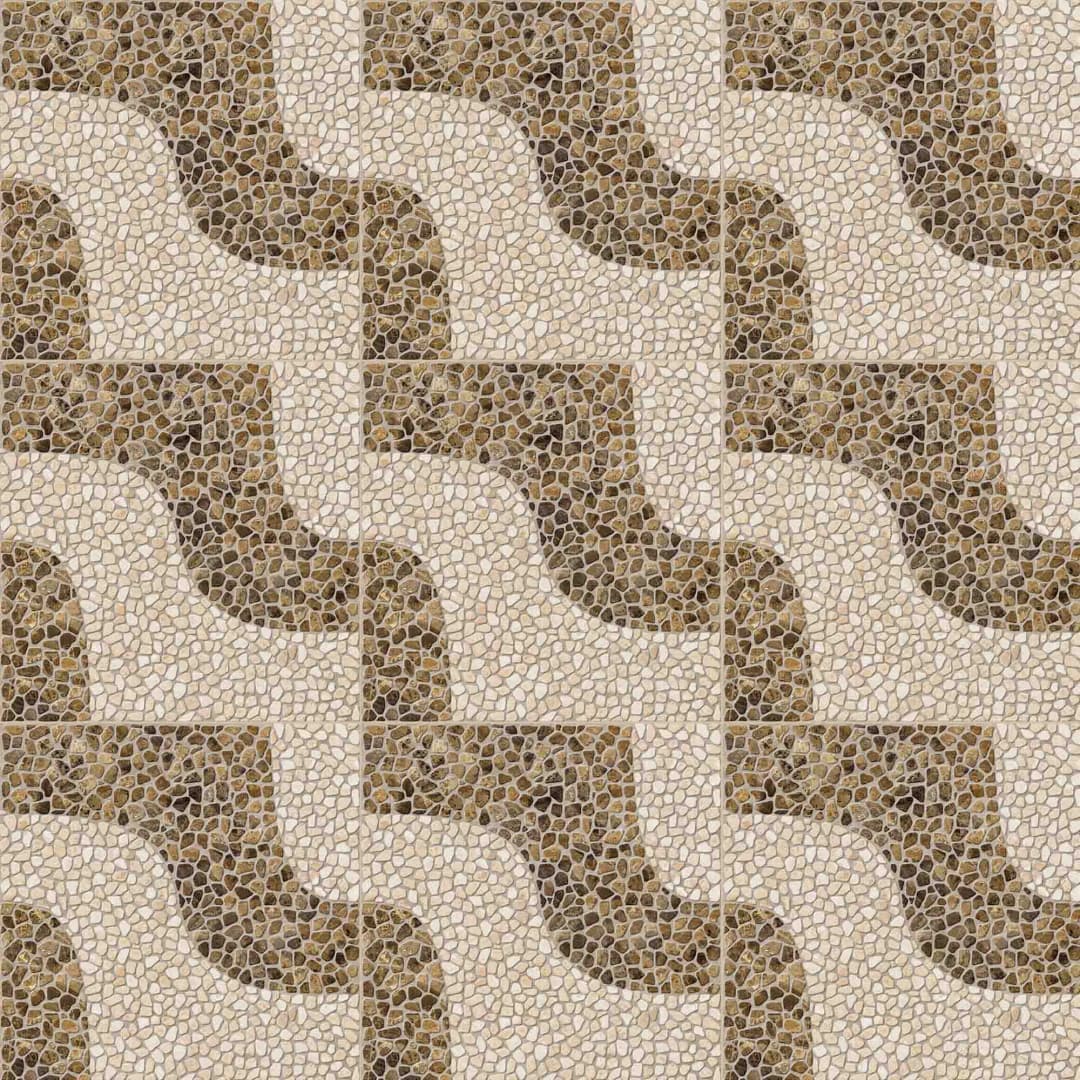 Cerámica Tajin Beige/Café Rustico 46x46 cm