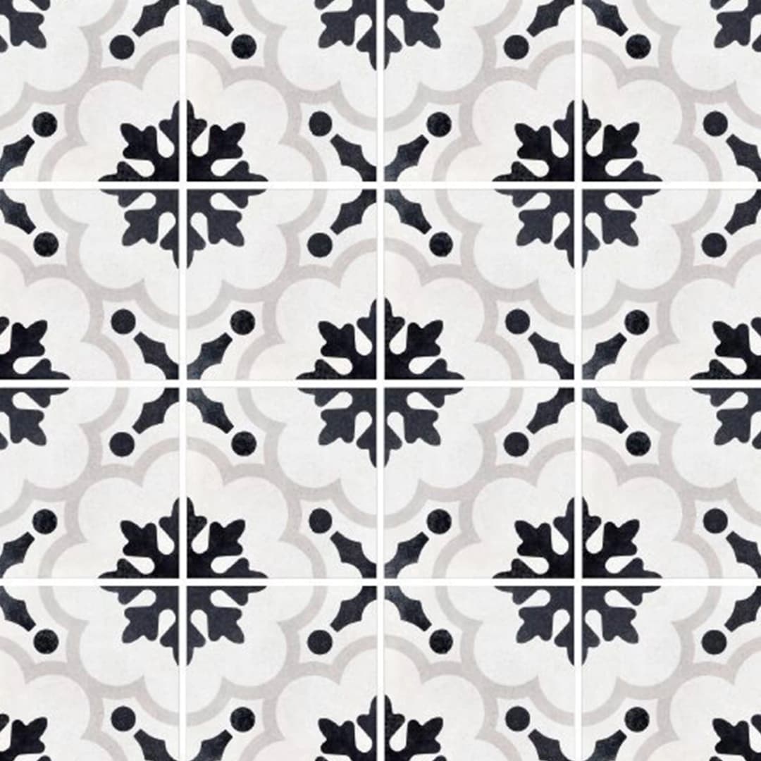 Porcelanato Cementina B&W Mate 20x20 cm
