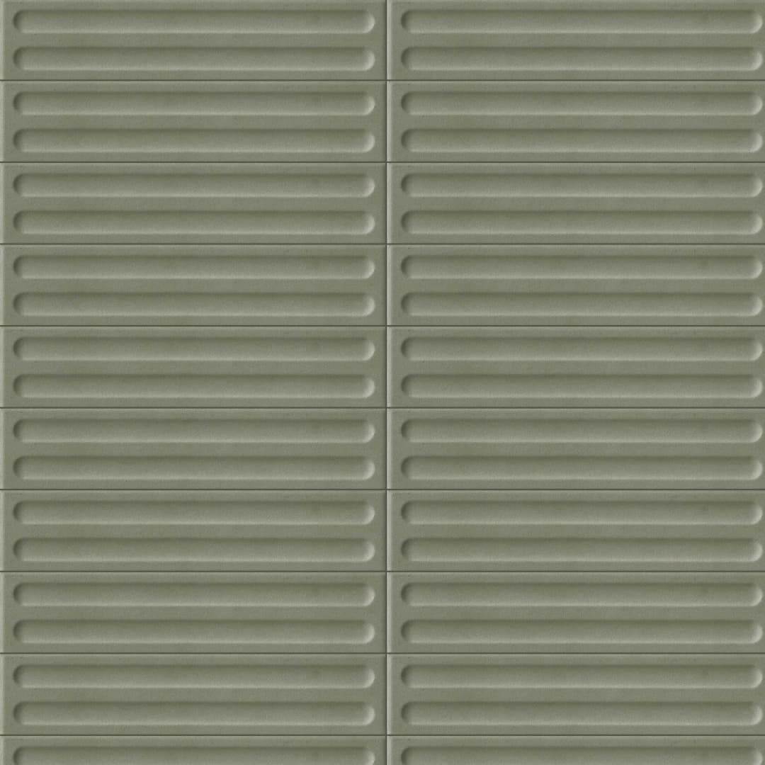 Porcelanato Tratti Lichene STR_1 Verde Mate 6.4x30 cm