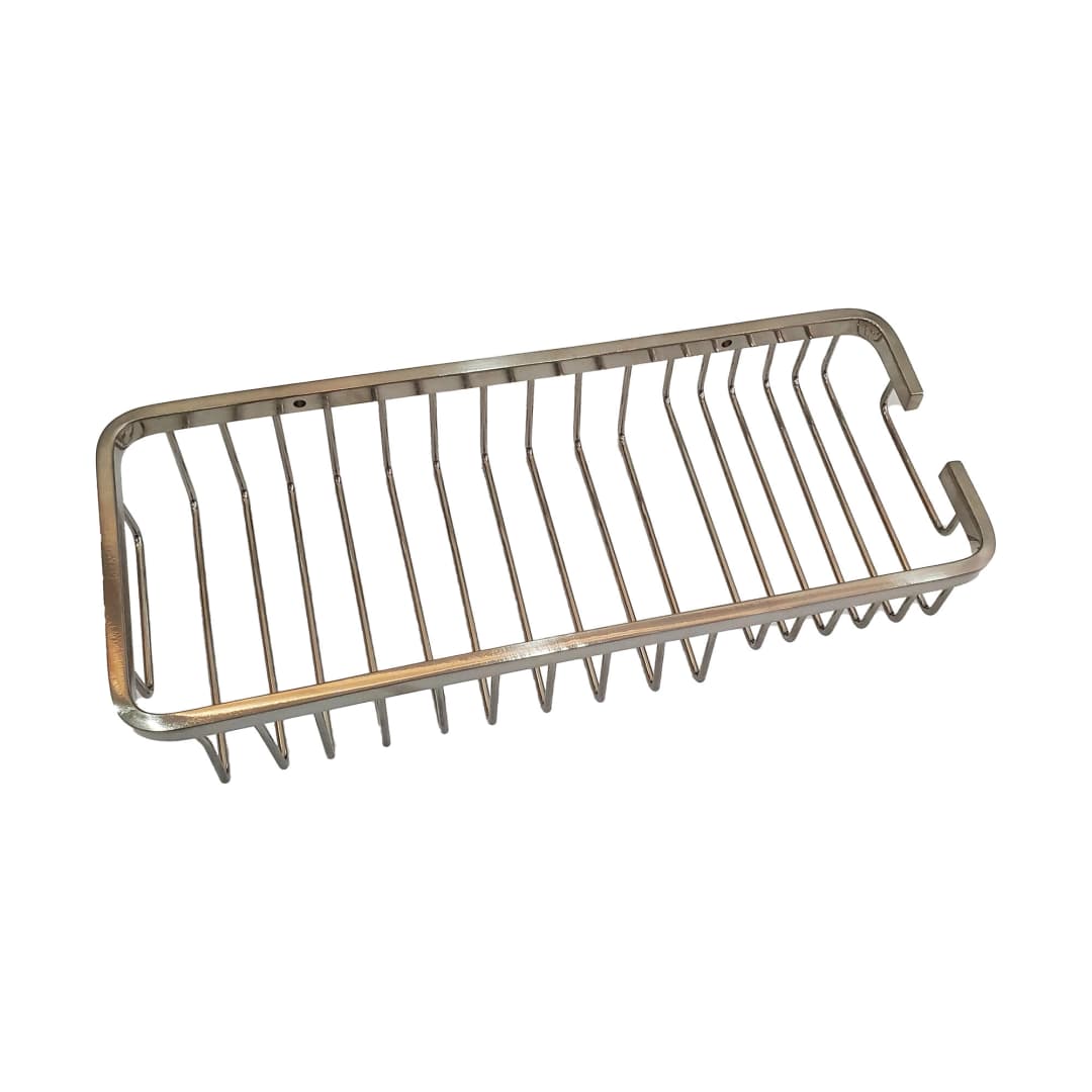 Contenedor Kubika brushed nickel 30x12.5x6 cm