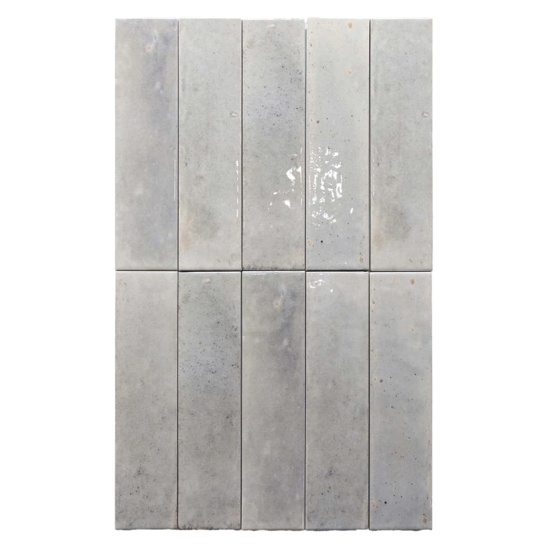 Porcelanato Nomad Gris Brillante 6x24 cm