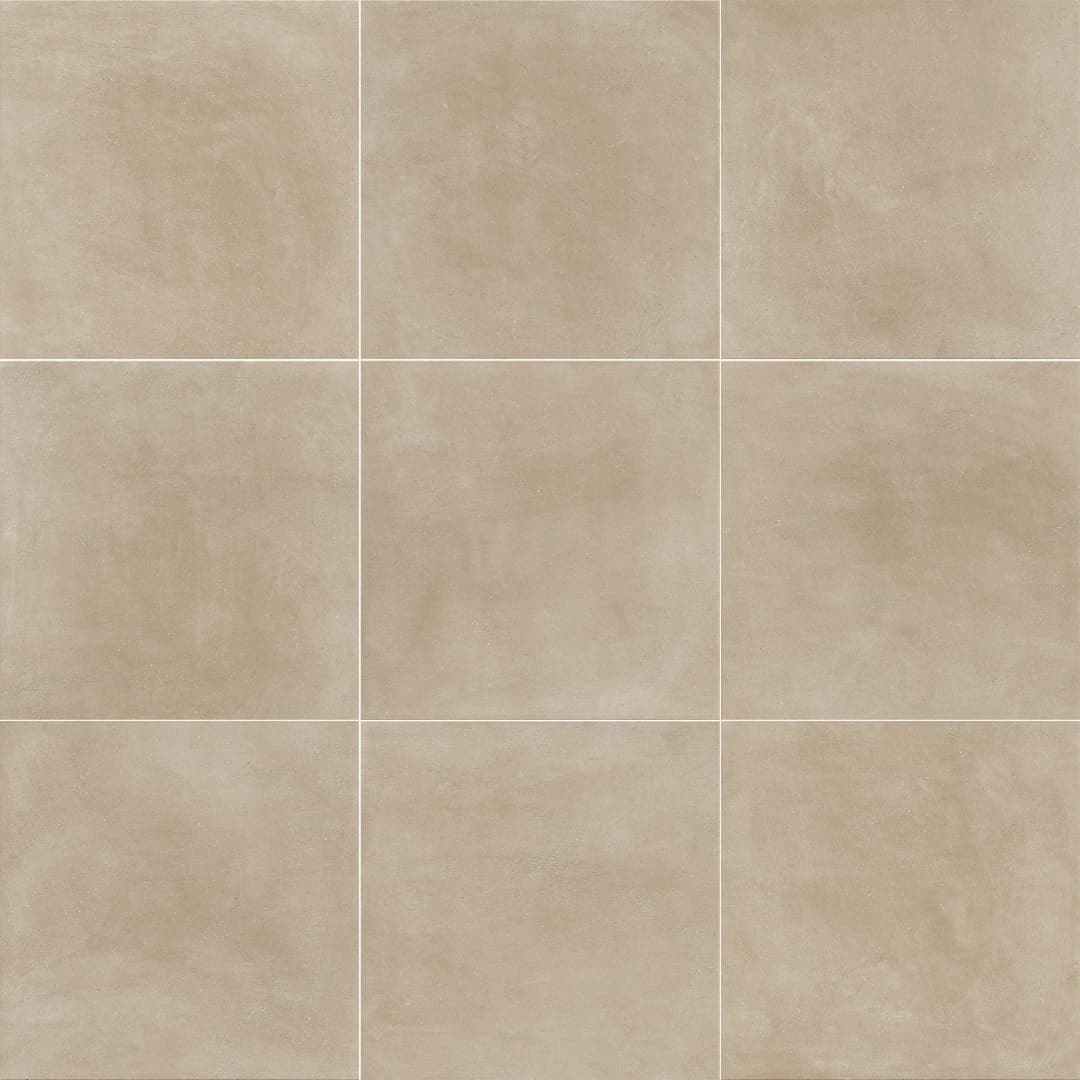 Porcelanato Slow Sabbia Beige/Gris Mate Cemento 75x75 cm