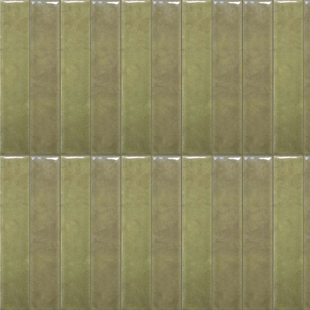 Cerámica Muro Nouvelle Liquen Verde Brillo 3x16 cm