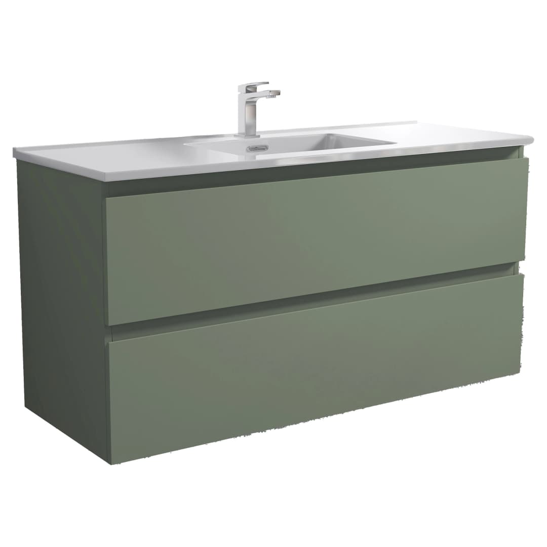 Mueble de Baño Albany con Lavamanos 1000x600x450 mm 2 Cajones Dusty Green