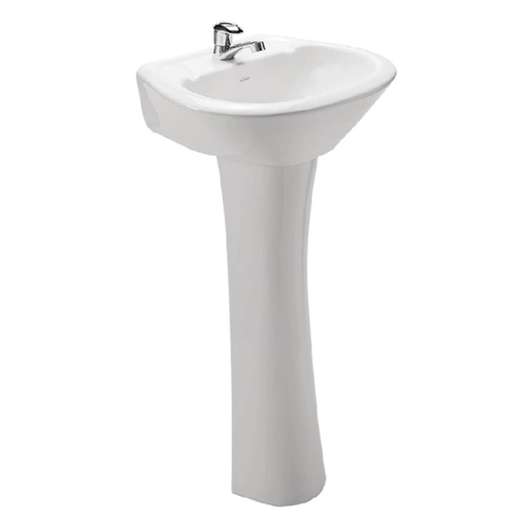 Lavamanos New Verona con Rebalse y con Pedestal Blanco