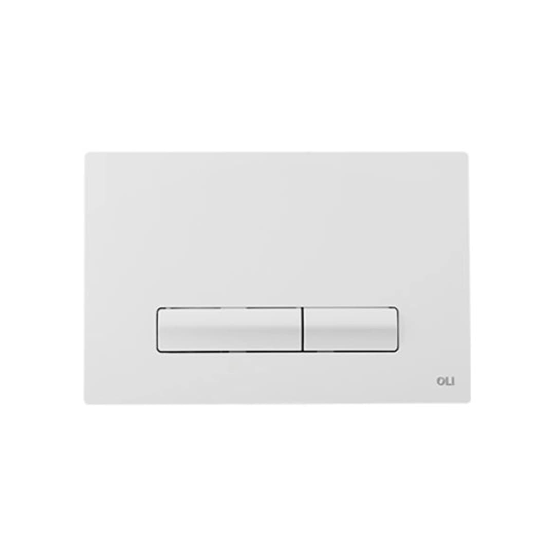Placa de Accionamiento Dual Glam Antibacteriana Blanco Mate