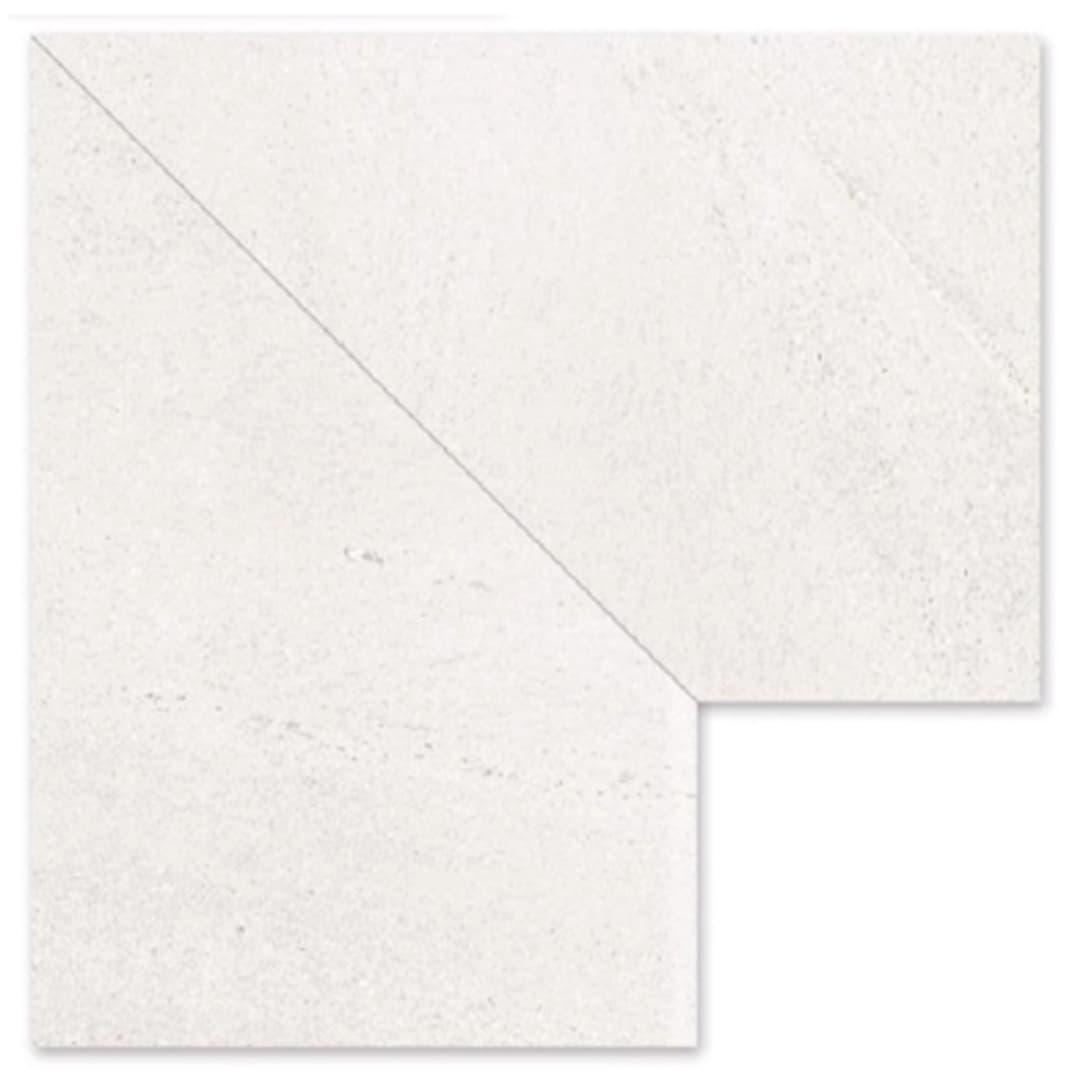 Porcelanato Borde Creta Pack Esquina 2 Set (CJ/UNID=2 PIEZAS) Puro Gris Rustico 33x50 cm