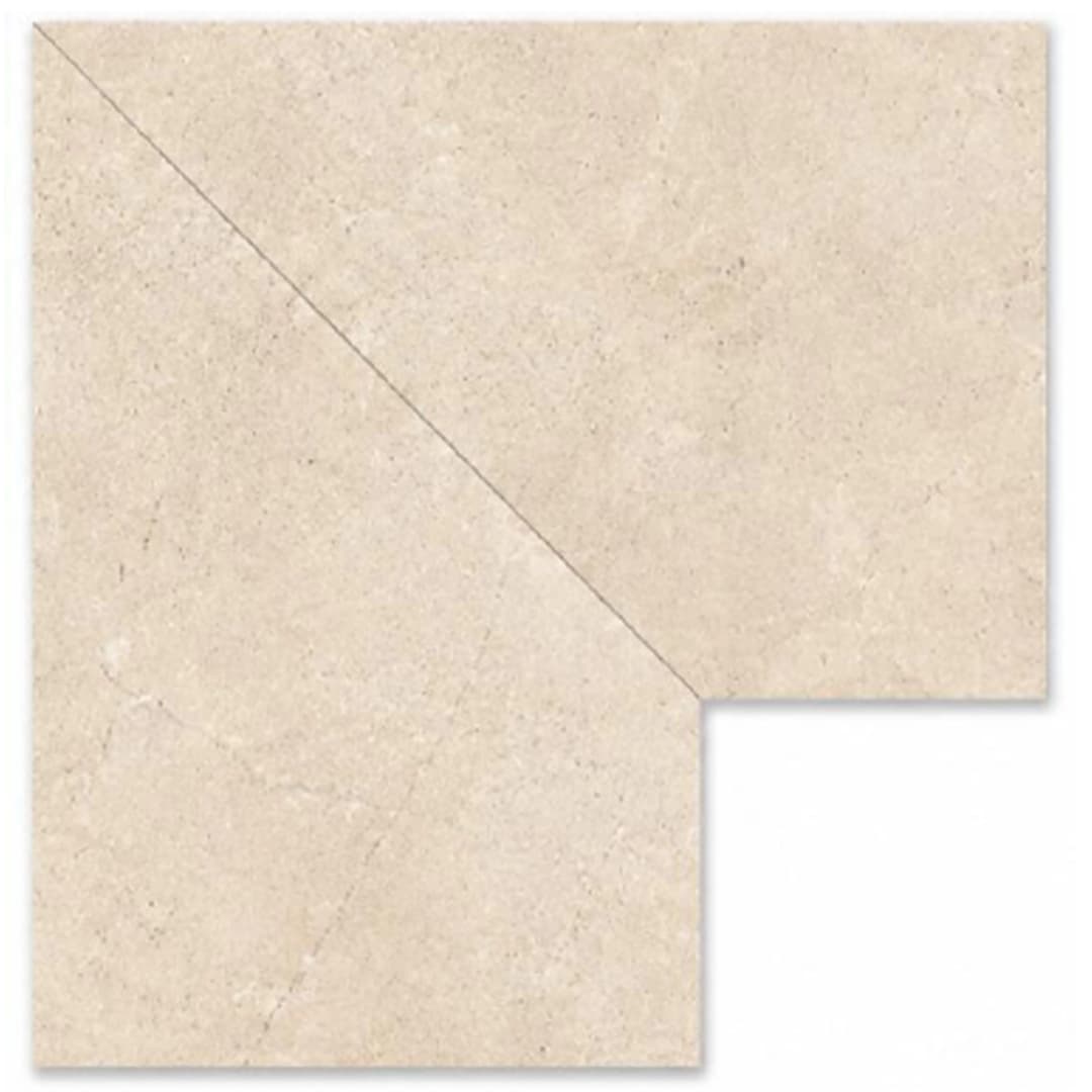 Porcelanato Borde Creta Pack Esquina 2 Set (CJ/UNID=2 PIEZAS) Petra Beige Rustico 33x50 cm