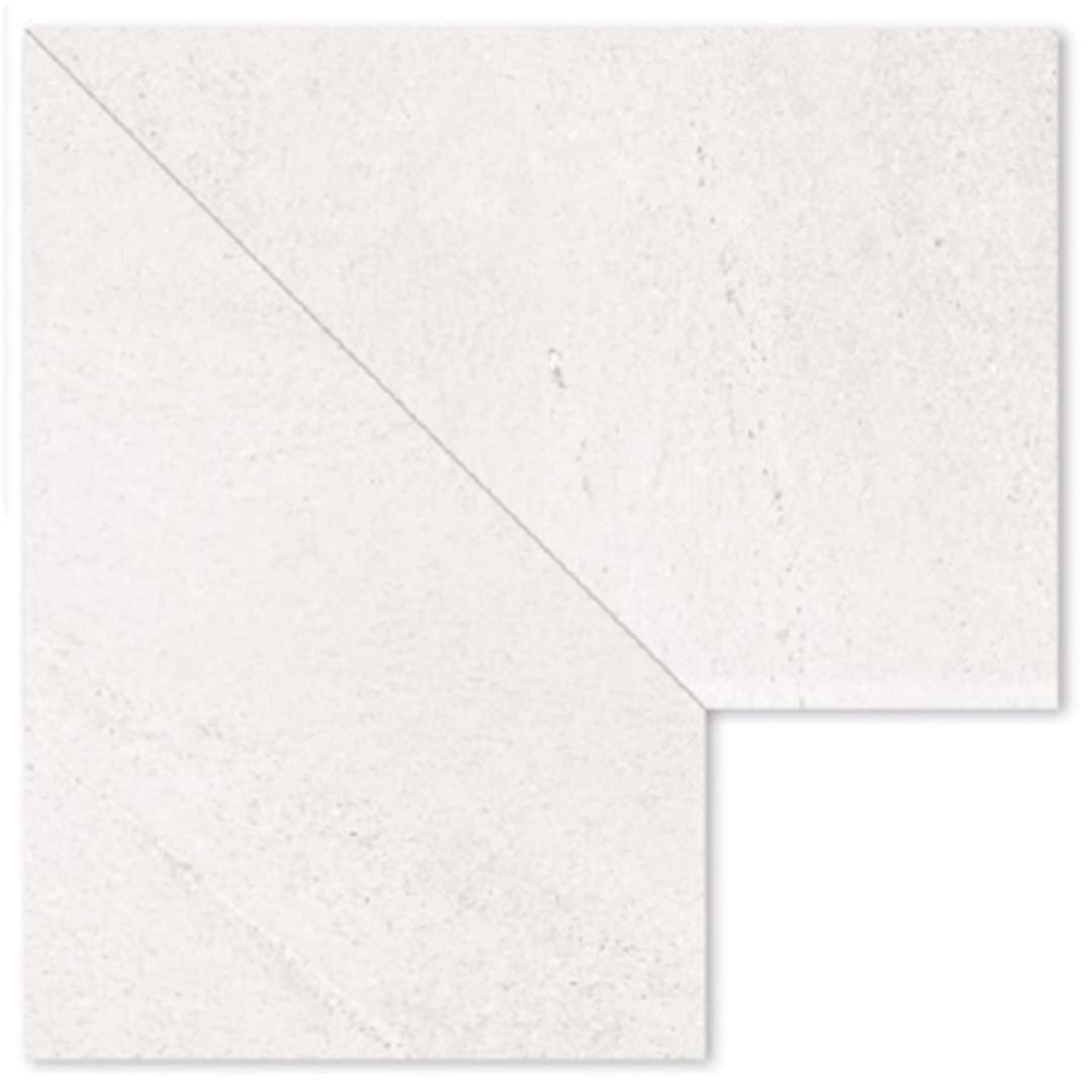 Porcelanato Borde Creta Pack Esquina 1 Set (CJ/UNID=2 PIEZAS) Puro Gris Rustico 33x50 cm