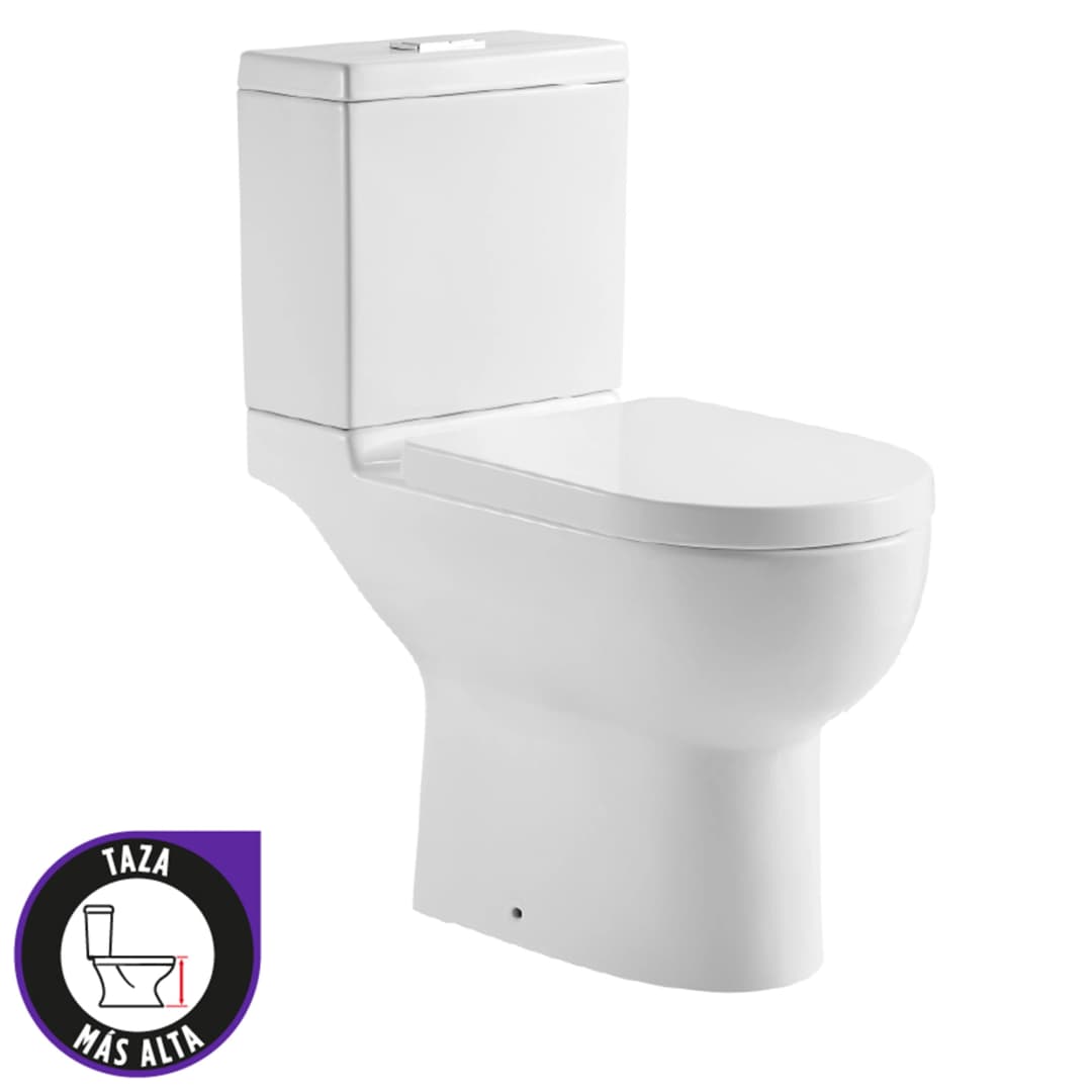 WC Prego ADA Con Asiento Slow Close Descarga a Piso 305 mm