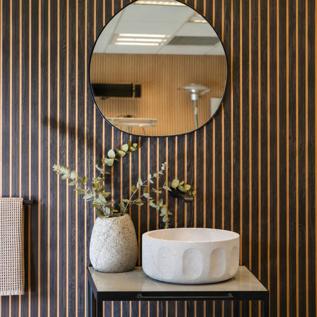 Lavamanos Arco de Piedra Caliza Sin Rebalse 400x370x150 mm
