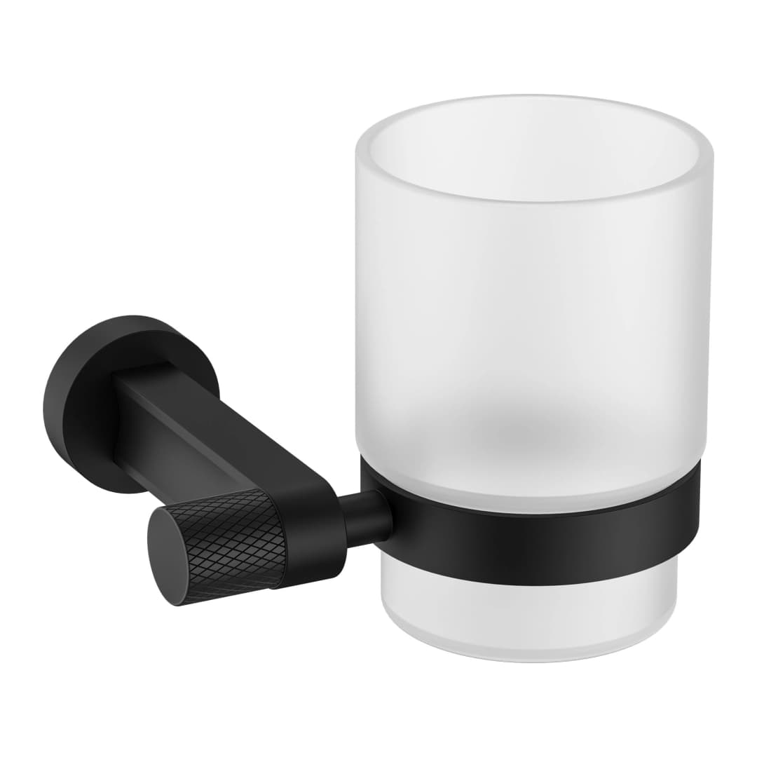 Portavaso Crown 10 cm Circular Negro Mate