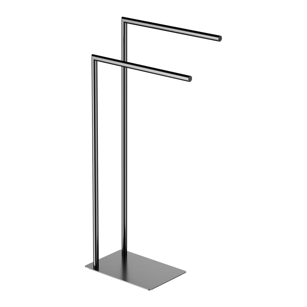 Toallero Atlas 40 cm Doble Con Pedestal Gun Grey