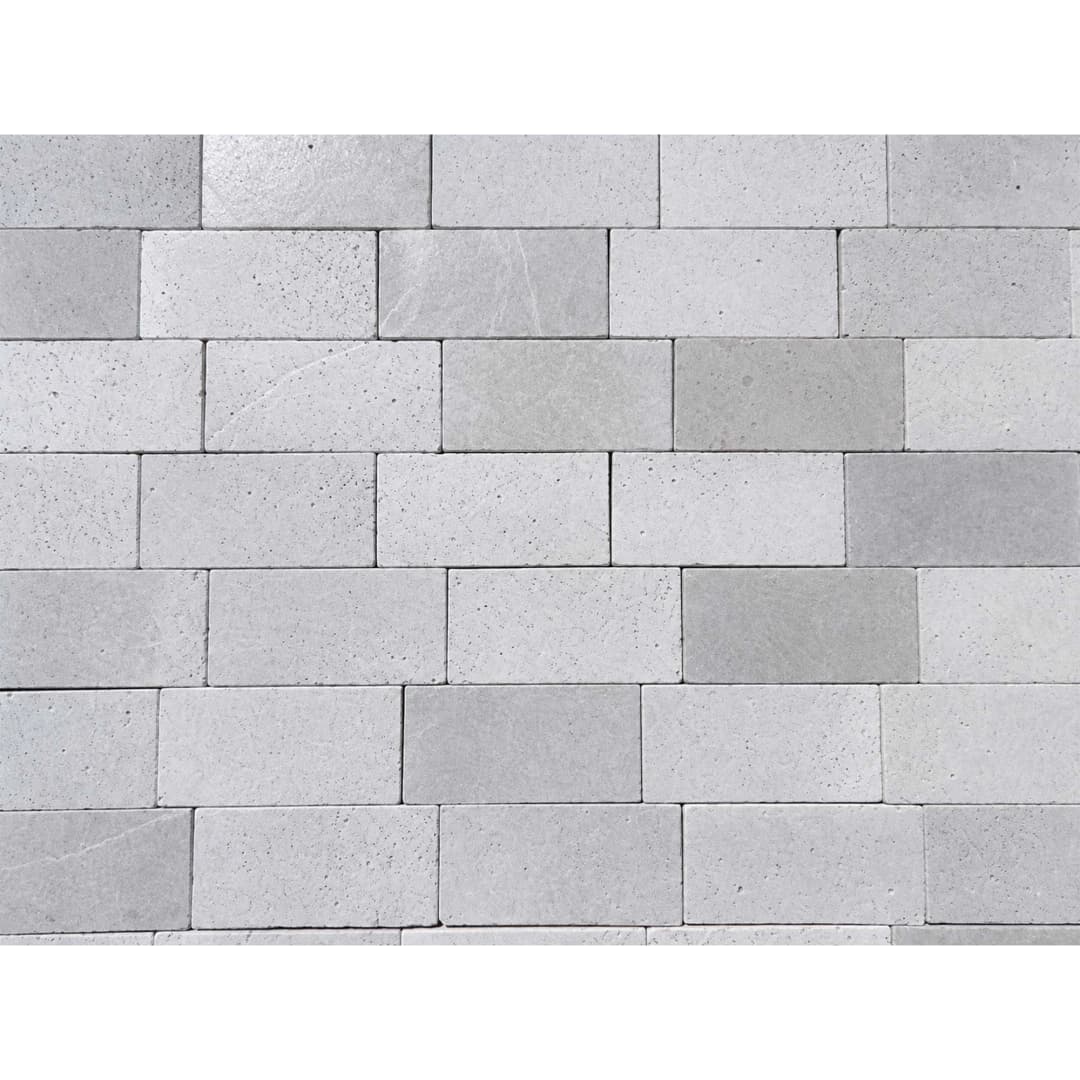 Ladrillo Brickstone White Travertino Mate 10x20 cm