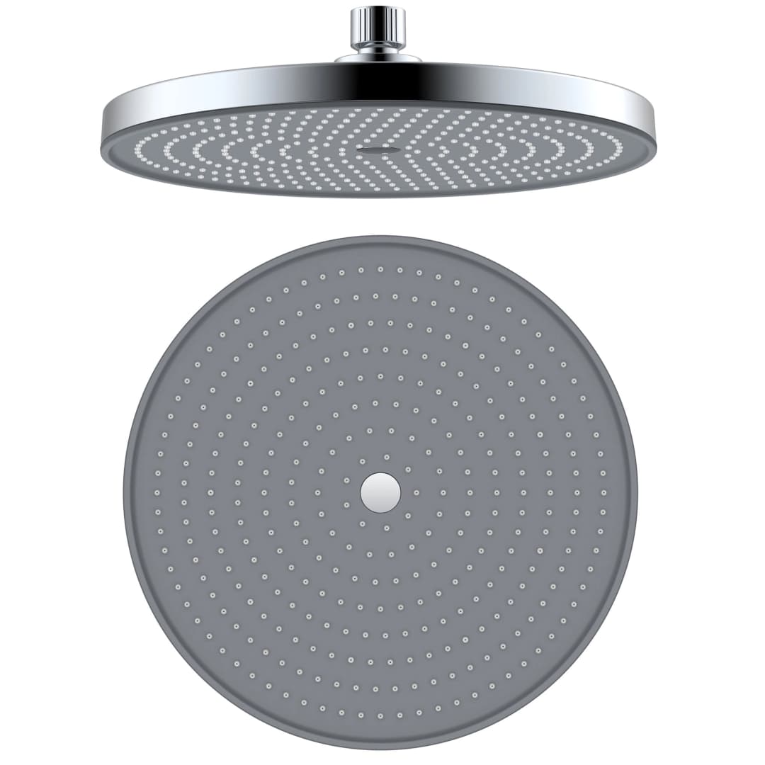Plato Ducha Valenza Redondo 25 cm 1 Jet Sin Brazo Cromo