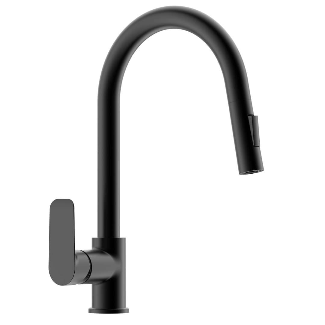 Grifería Cocina Urban Caño Extraíble 2 Jet Negro Mate