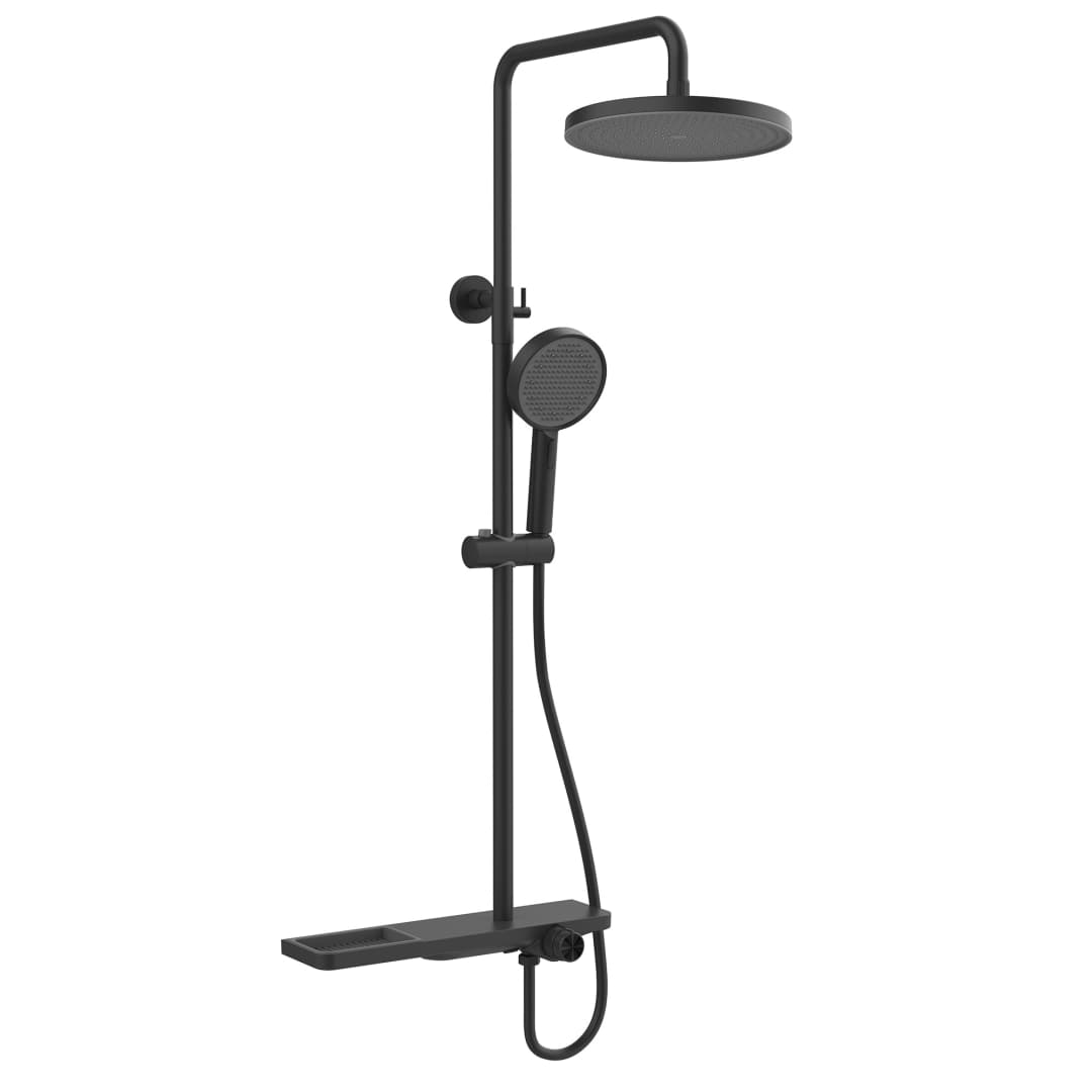 Columna Ducha Valenza 25 cm Negro Mate