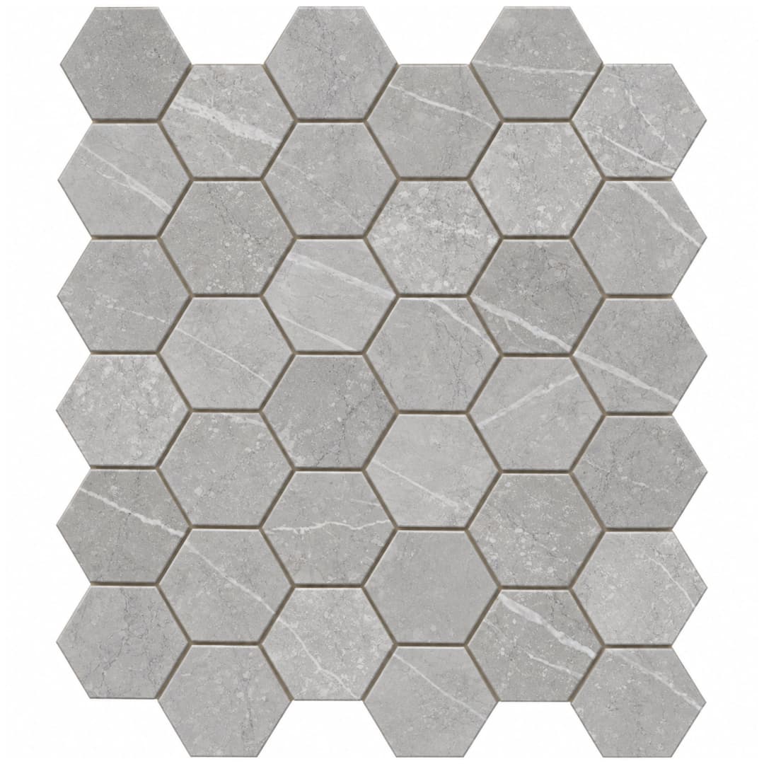 Porcelanato Love Affairs Petra Hexagon Gris Mate 20x23