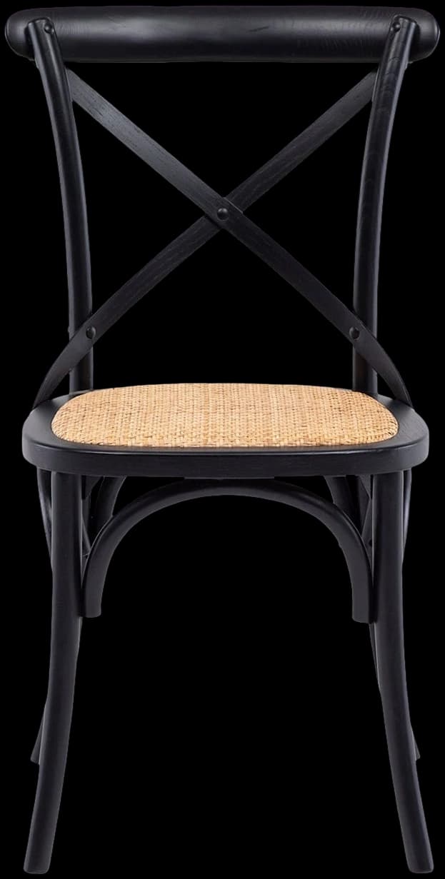 Silla Madera Tradition Rattan Negro
