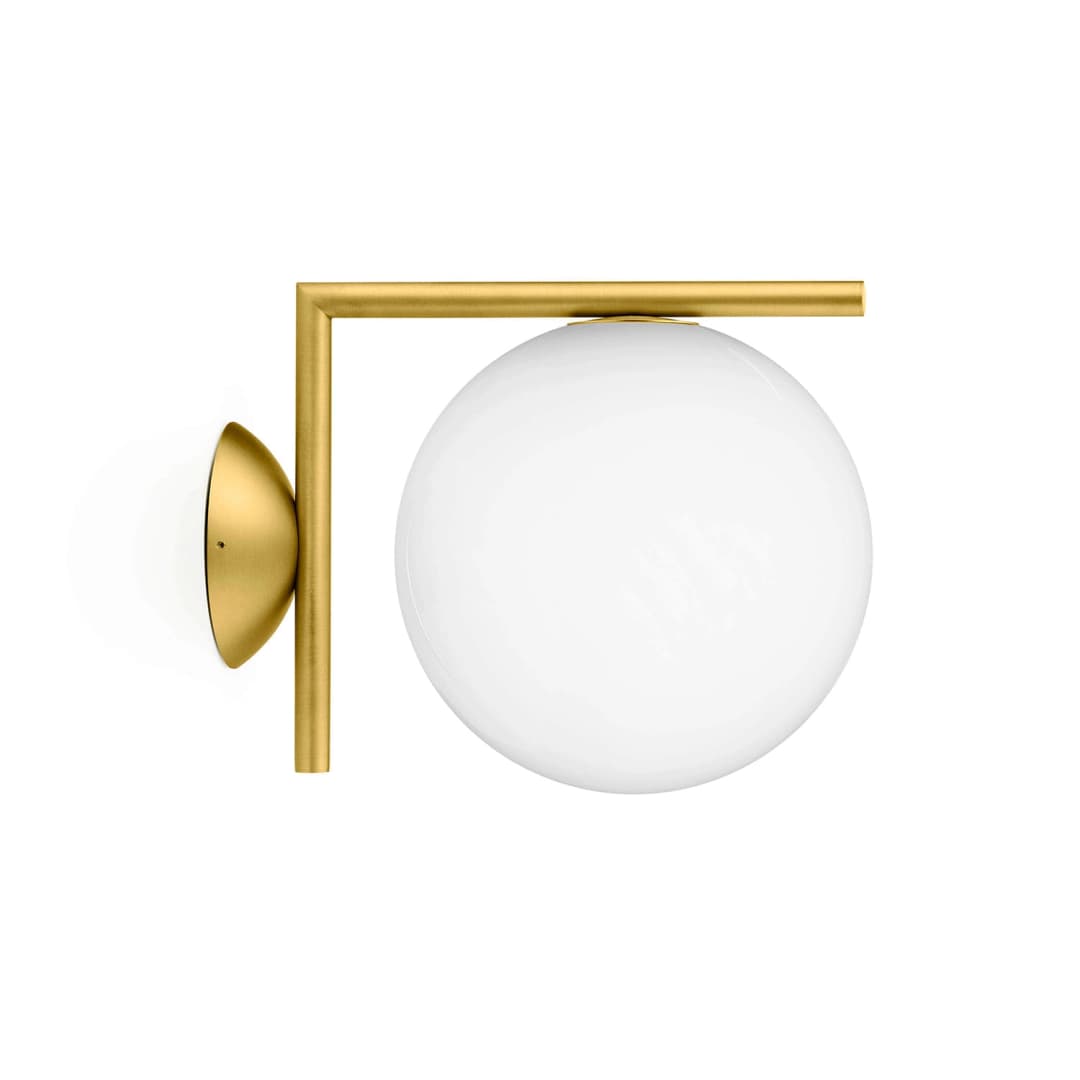 APLIQUÉ MURO LED STUDIO ESFERA (SIN AMPOLLETA E14) DORADO