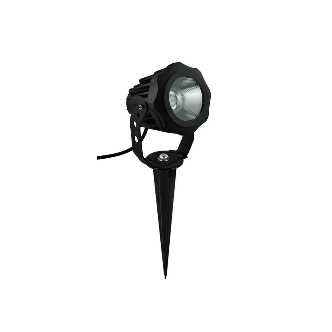 FOCO ESTACA / APLIQUÉ LED STUDIO 10W LUZ CÁLIDA (3000K) IP67 NEGRO