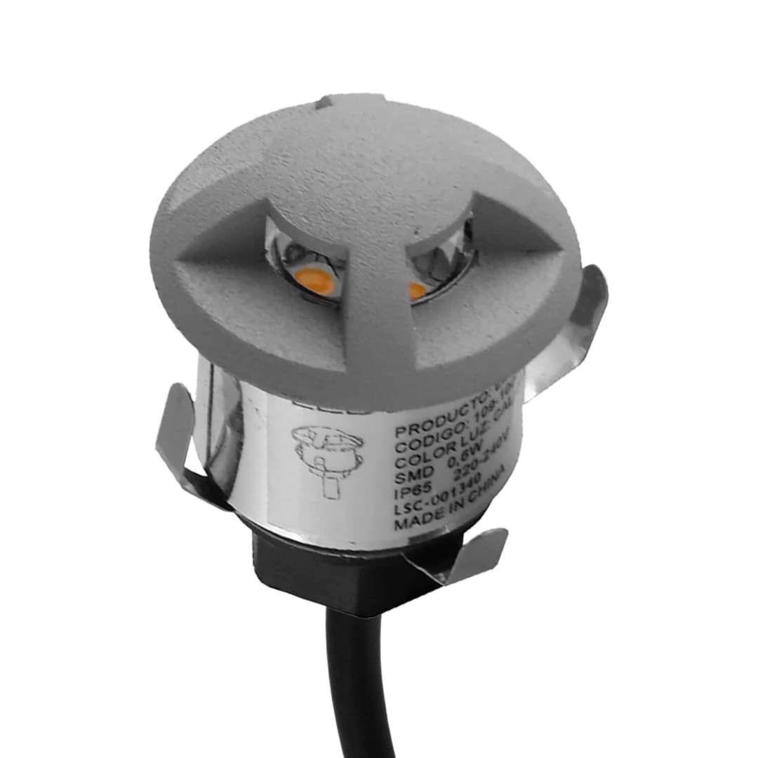 EMBUTIDO DE PISO LED STUDIO WJ MINI D4 1W LUZ CÁLIDA (2700K) IP65 GRIS OSCURO