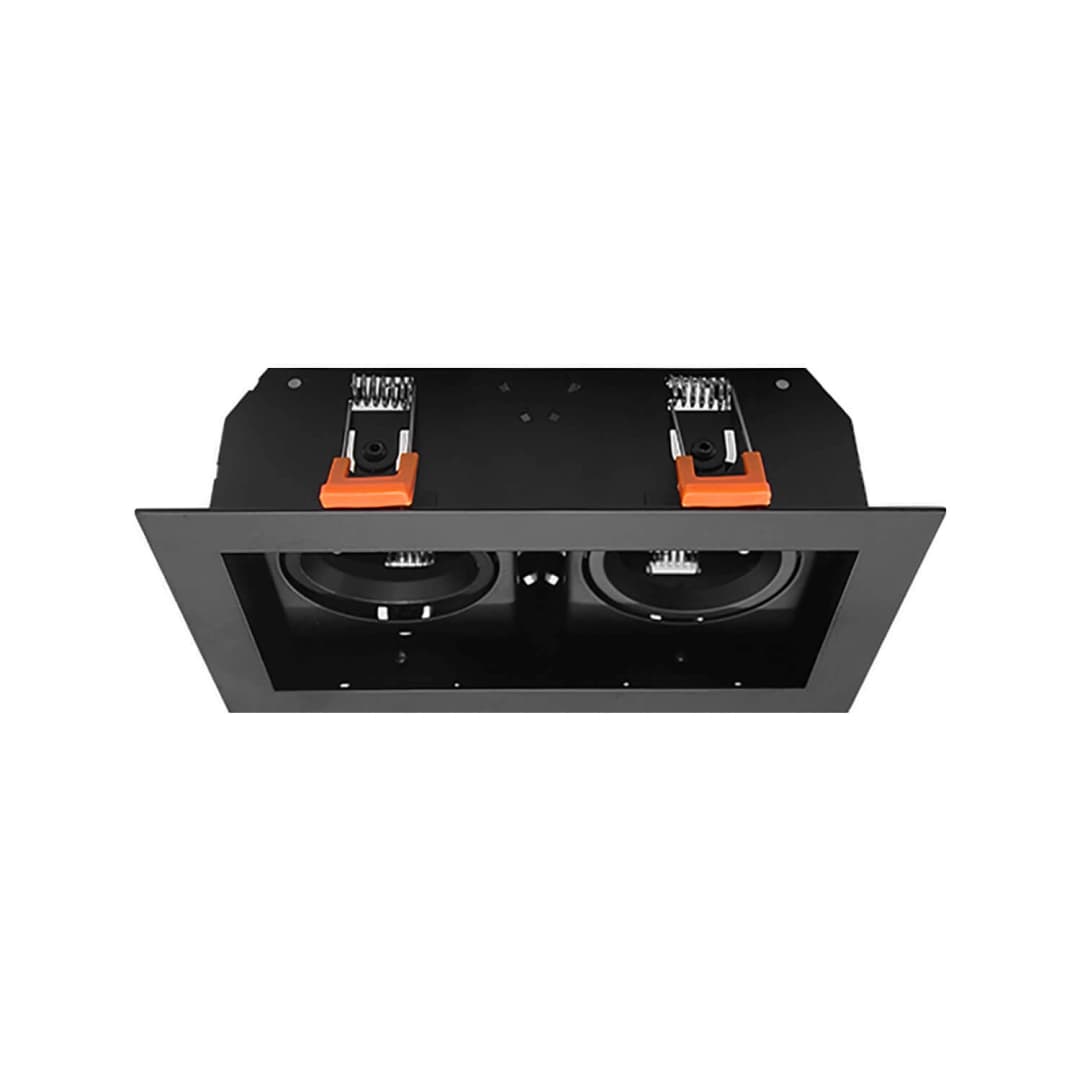 PORTA GU10 LED STUDIO CAJA DOBLE SMALL (SIN AMPOLLETA) NEGRO