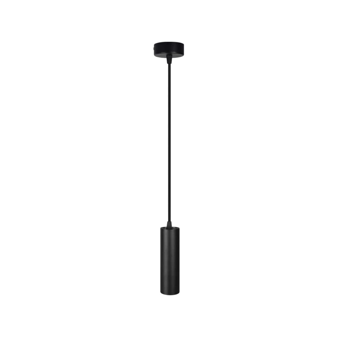 LÁMPARA COLGANTE LED STUDIO TUBULAR TRIAC 7W LUZ CÁLIDA (3000K) NEGRA