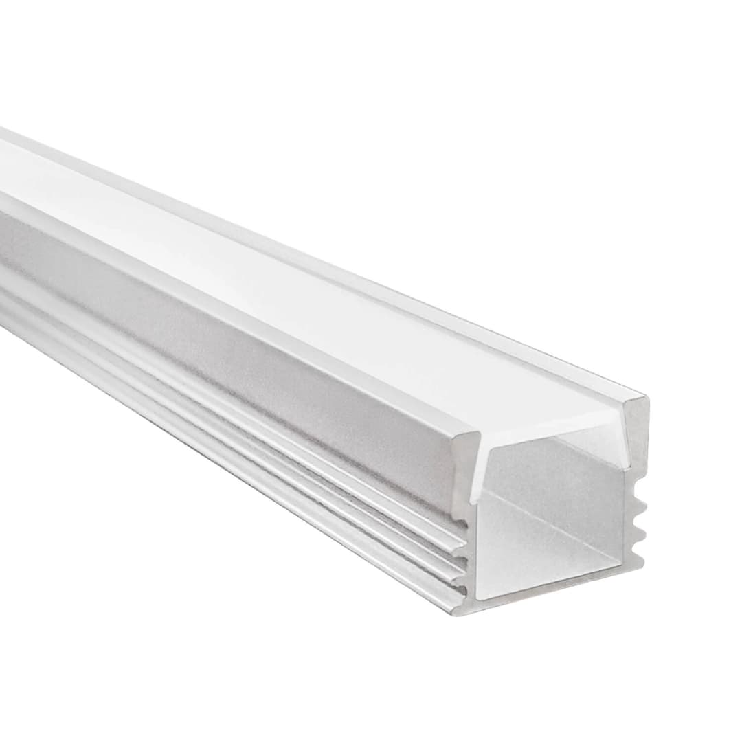 PERFIL PARA CINTA LED STUDIO SOBREPUESTO CUADRADO (2 METROS) H1.2 1.5x200 CM BLANCO