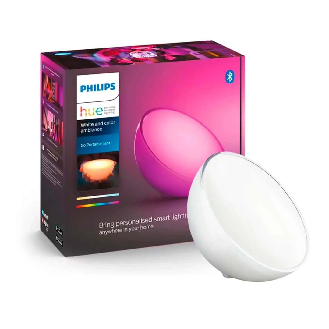 LÁMPARA PORTÁTIL PHILIPS HUE GO ZIGBEE BLUETOOTH 6W LUZ RGB Y CÁLIDA (2000K) A FRÍA (6000K) BLANCA (915005822401)