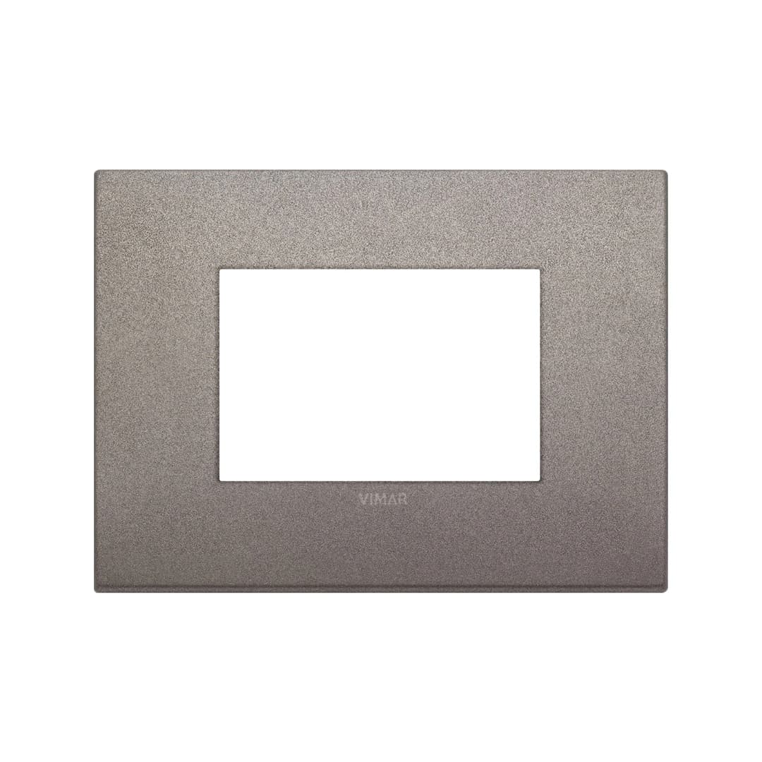 PLACA CLASSIC VIMAR ARKÉ METAL-COLOR 3 MÓDULOS METAL TITANIO (19653.04)