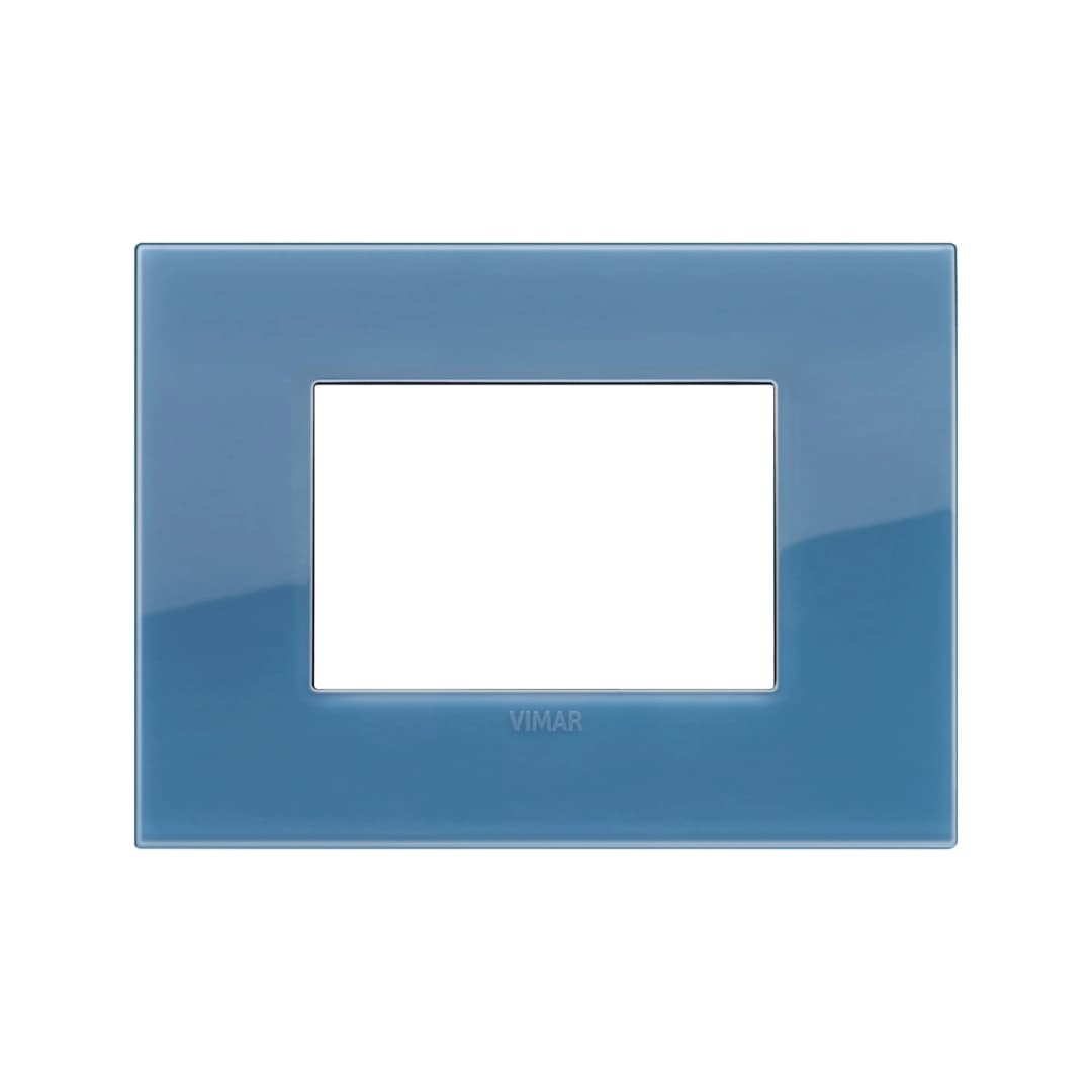 PLACA CLASSIC VIMAR ARKÉ REFLEX PLUS 3 MÓDULOS AZUL MARINO (19653.64)
