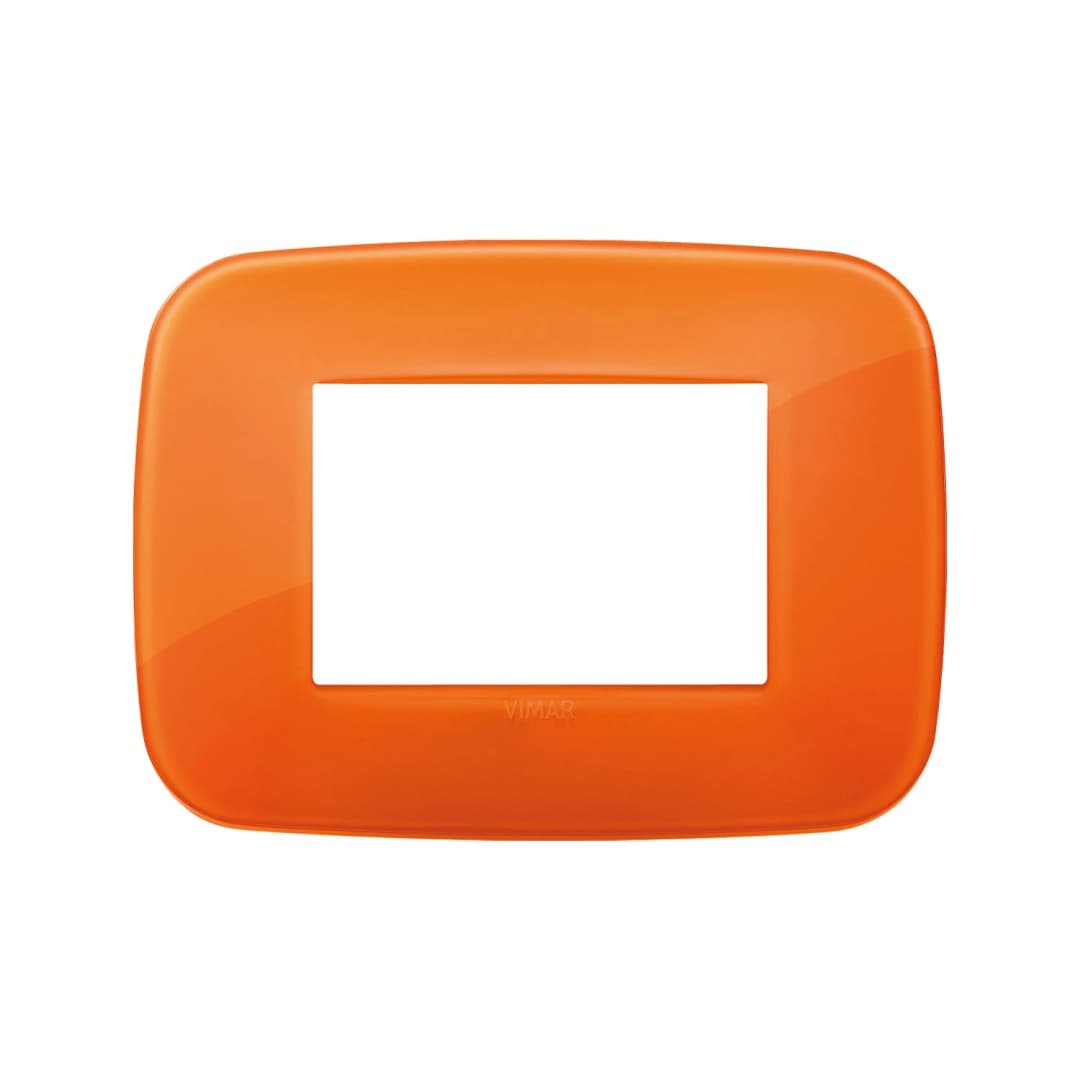 PLACA ROUND VIMAR ARKÉ REFLEX PLUS 3 MÓDULOS NARANJA (19683.63)