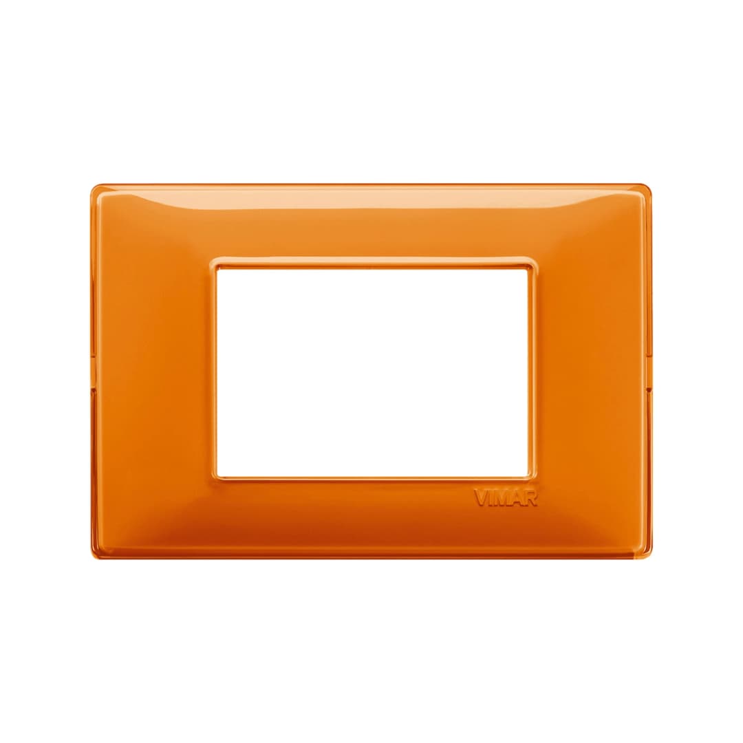 PLACA VIMAR PLANA REFLEX 3 MÓDULOS NARANJA (14653.48)