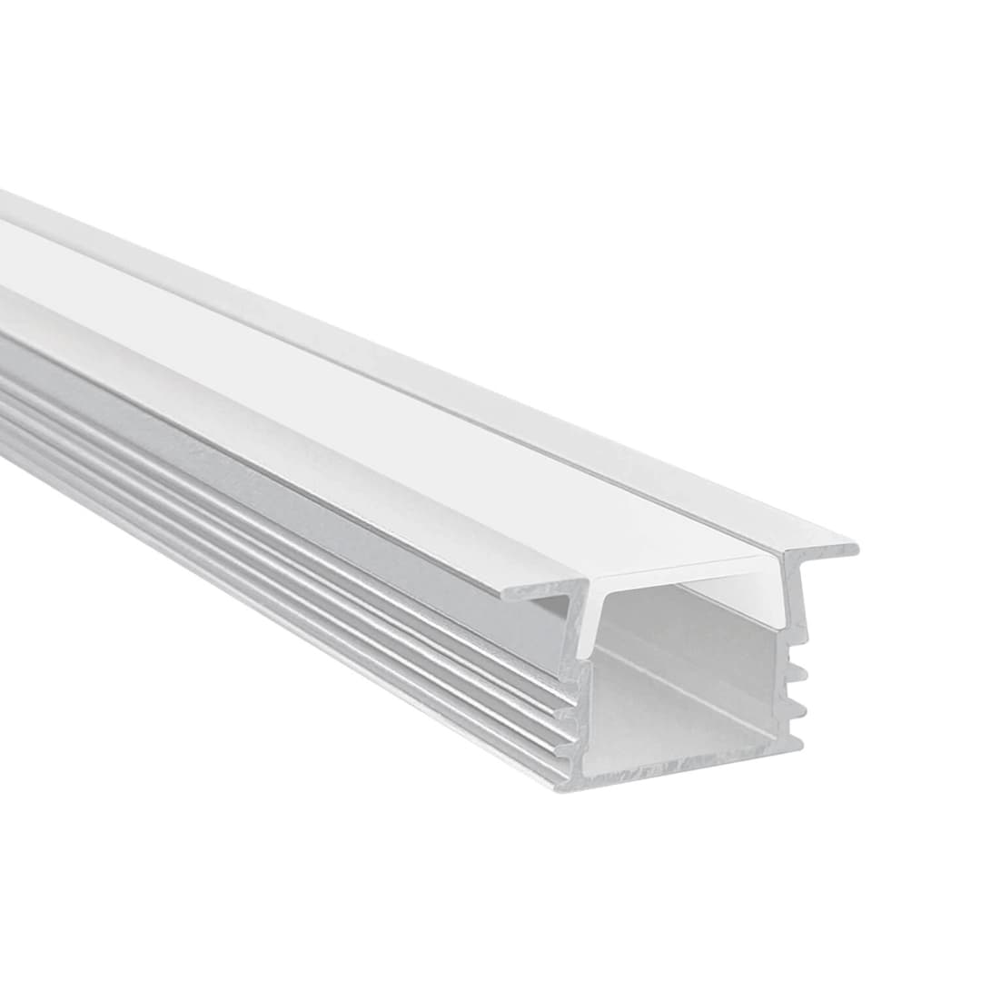 PERFIL PARA CINTA LED STUDIO EMBUTIDO CUADRADO (2 METROS) H1.2 2.2x200 CM BLANCO