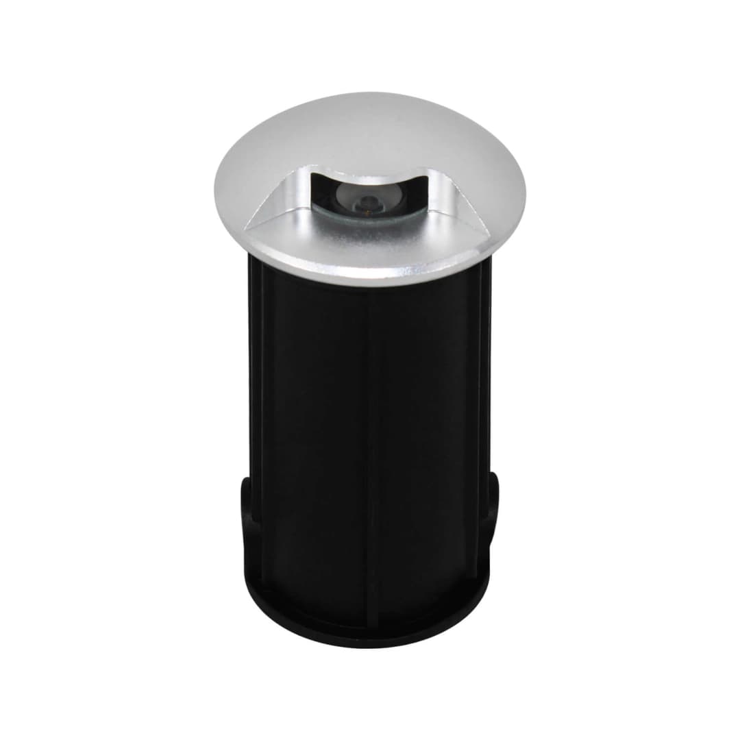 EMBUTIDO DE PISO LED STUDIO SALIDA DE LUZ SIMPLE 3W LUZ CÁLIDA (3000K) IP67 PLATEADO
