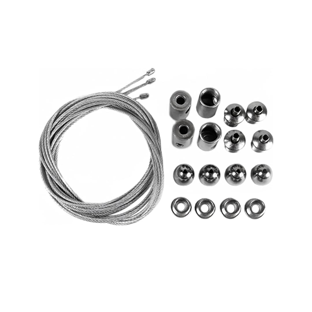 KIT DE 4 PIOLAS DE SUSPENSIÓN LED STUDIO PARA PANEL (1 METRO) PLATEADO