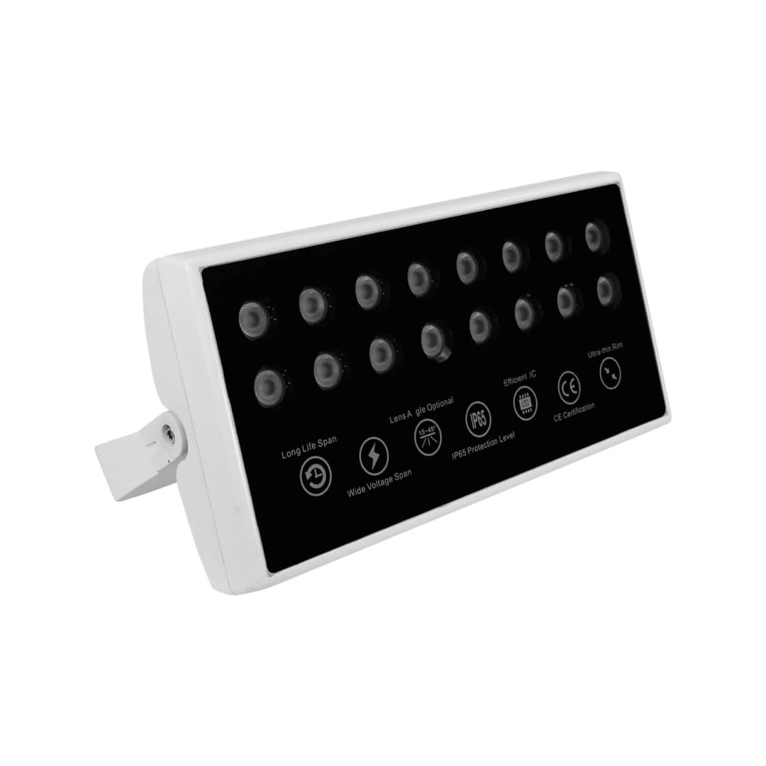 PROYECTOR LED STUDIO SPOT DMX 60W LUZ RGB Y CÁLIDA (3000K) IP65 45° BLANCO / NEGRO