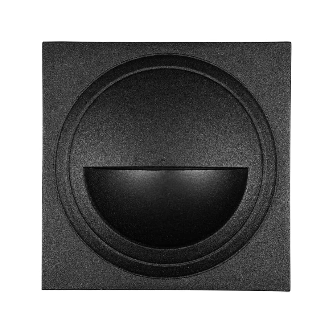 EMBUTIDO DE MURO LED STUDIO CALIPSO CUADRADO 6W LUZ CÁLIDA (2700K) BLANCO IP54 NEGRO