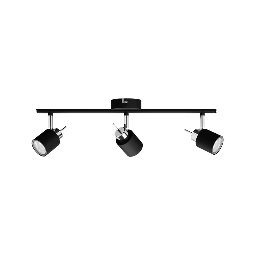FOCO SOBREPUESTO CIELO / MURO PHILIPS MERANTI TRIPLE DIRIGIBLE (SIN AMPOLLETA GU10) NEGRO (929003254101)