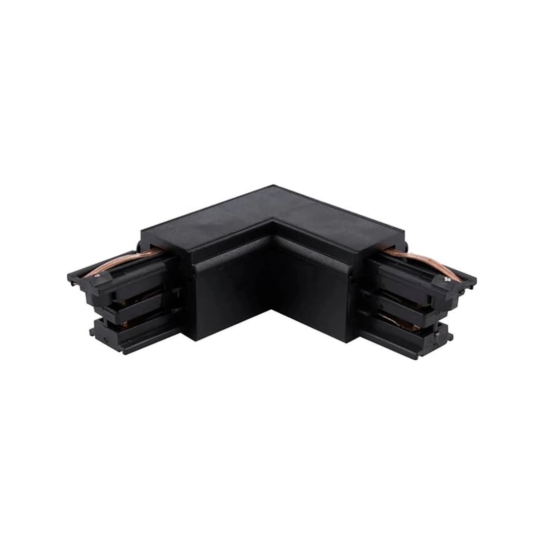 CONECTOR EN L LED STUDIO TRIFÁSICA 220V NEGRO