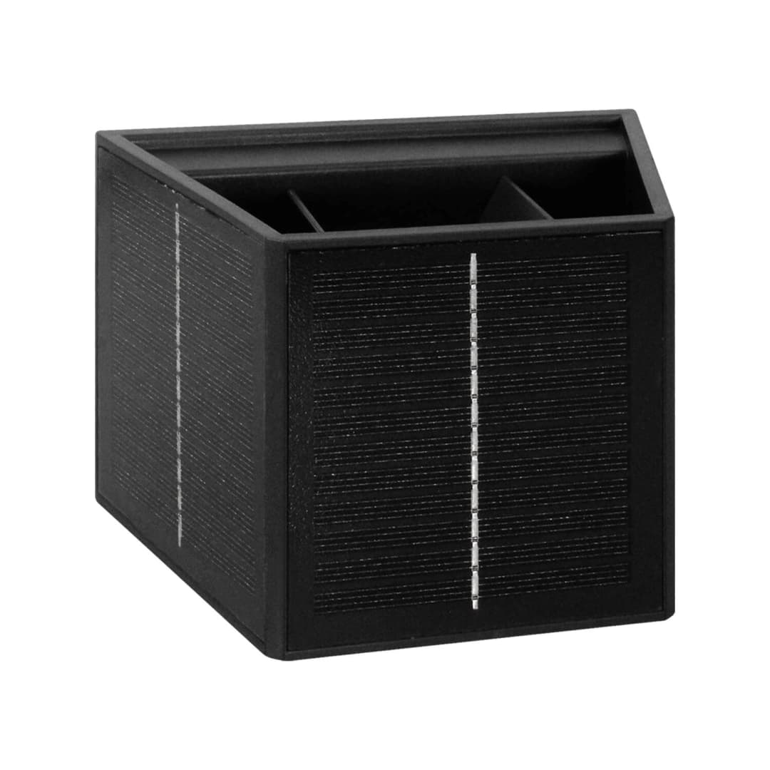 APLIQUÉ SOLAR LED STUDIO 50LM 2W LUZ CÁLIDA (3000K) IP55 NEGRO