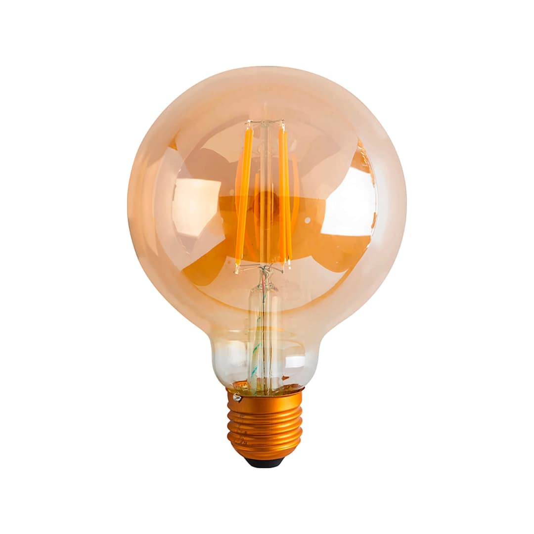 AMPOLLETA E27 LED STUDIO GLOBO FILAMENTO 5W LUZ CÁLIDA (2700K) ÁMBAR