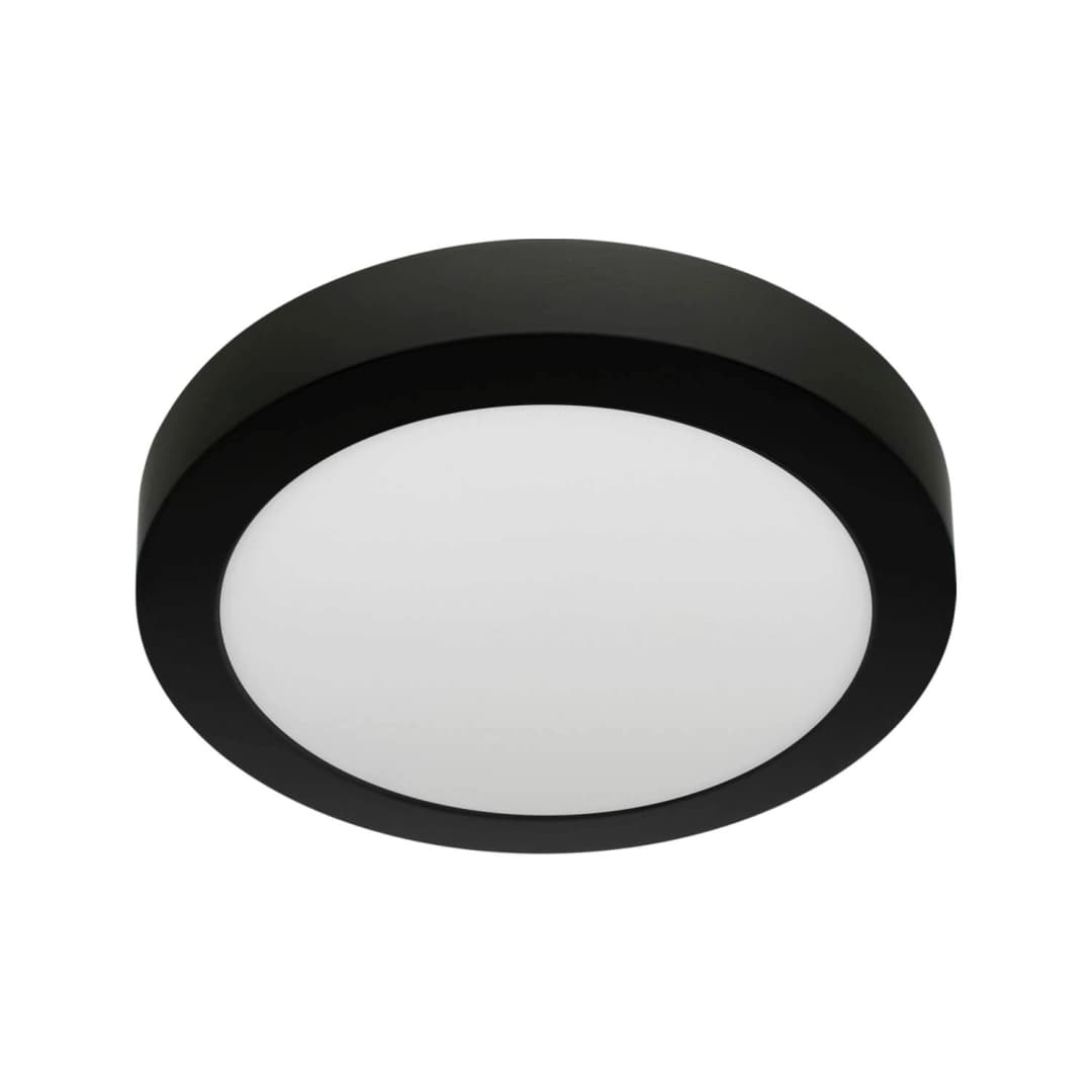 PLAFÓN SOBREPUESTO LED STUDIO REDONDO 18W LUZ CÁLIDA (3000K) A FRÍA (6500K) IP42 Ø23X2.5CM NEGRO